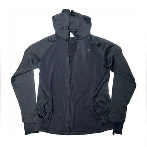 Gymshark Athletic Zip Up Hoodie | Black | Large